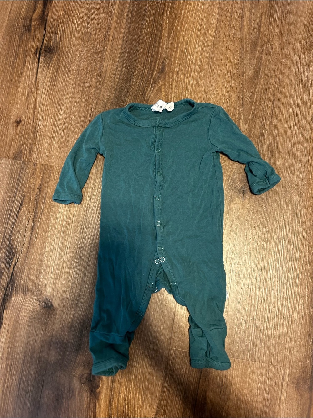 Kyte BABY Teal Snap-Front Footed One-Piece